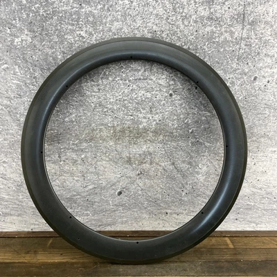 700c Aero Carbon Fiber Clincher Rim 16H Front Alloy Brake Track Deep NOS - Image 1 of 4