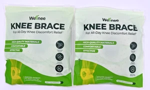 2er Set - Wellnee Knie Silikon Kompressionsbandagen für Gelenke/Zirkulation - NEU - Bild 1 von 10