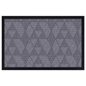 Briarwood Lane Gray Geometric Large Flocked Doormat - Picture 1 of 9