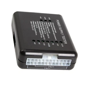 PC Ordinateur Alimentation Testeur Checker Guidé 20/24 Broches pour HDD ATX Noir - Photo 1/3