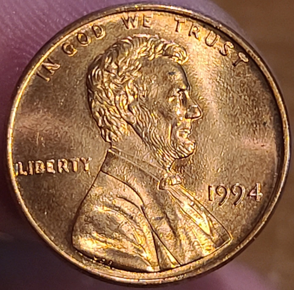 1994 Lincoln Head Memorial Penny Proof Like Obverse Tilted Collar No Mint  - Image 1 of 2