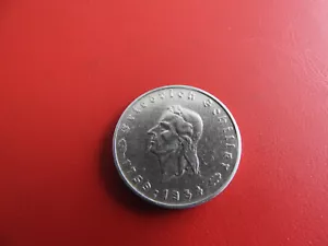 * Weimarer Republik 5 Reichsmark 1934 F. Silber *Friedrich Schiller (37)(Alb.7) - Imagen 1 de 2