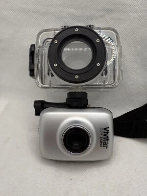 Vivitar DVR783HD HD Action Video Blue Compact Camcorder Camera + Waterproof Case - Image 1 of 4