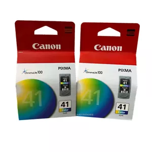 2psc Genuine Canon 41 Ink Cartridges CL-41 Color No Box - Picture 1 of 3