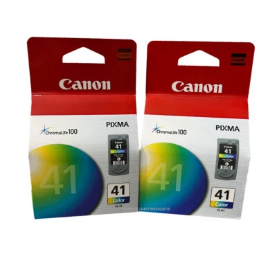 2psc Genuine Canon 41 Ink Cartridges CL-41 Color No Box - Image 1 of 3