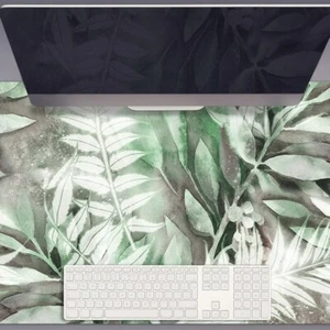Desk Mat Top Large Pad Protector Computer 90x45 Leaves from the tropics - Afbeelding 1 van 4