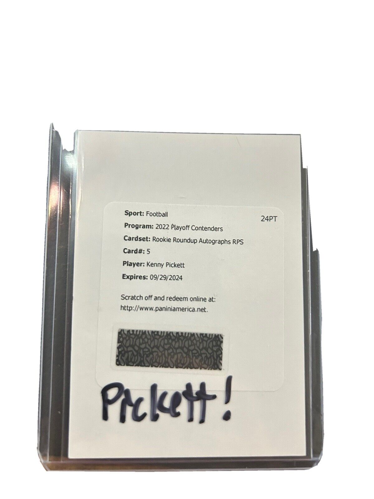 2022 Contenders Kenny Pickett RPS Rookie Roundup Auto Autograph RC Steelers #/49
