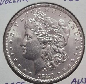 1880 P Morgan Dollar AU+ - Almost Uncirculated Plus BREE - Picture 1 of 2