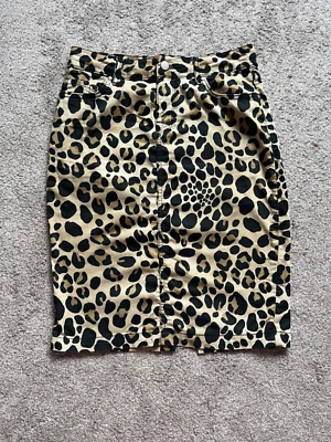 Zara ladies brown animal patterned skirt size EUR 38 uk 10 - Image 1 of 2