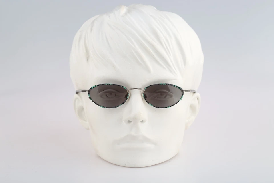 Robert Rudger 1710 224 F3, Gafas de sol vintage años 90 gris y verde pequeño ojo de gato Foto 1 de 4