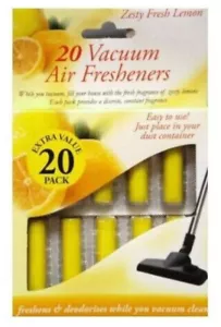 20 Vacuum Air Fresheners Henry Hoover LEMON Capsules Tubes Hoover Dust Bags - Picture 1 of 5
