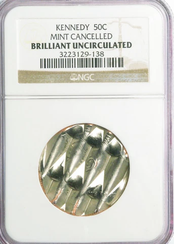 50c KENNEDY HALF DOLLAR MINT CANCELLED ERROR US COIN IN NGC HOLDER Cover