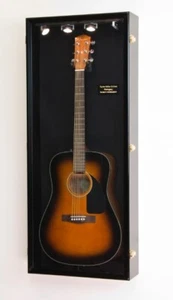 Guitar Display Case Black Wood LED Light Cabinet Gibson Fender Taylor Martin 45" - Picture 1 of 6