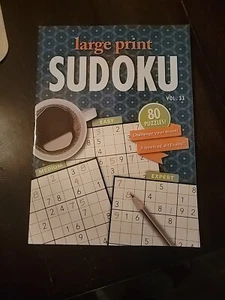 Large Print Sudoku Papp Puzzles Volume 33 NEW 8”x11” - Picture 1 of 3