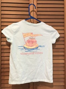 Vineyard Vines Child's Short Sleeve T-Shirt light green size small "Just Peachy" - Picture 1 of 7