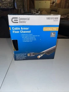 New! Commercial Electric 5 Foot Cable Armor Floor Channel Flexible PVC BLACK - Picture 1 of 2
