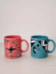 2er Set Vintage Waechtersbach Kaffeetasse Tasse indianisches Thema (P19) - Bild 1 von 9
