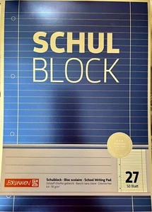 Premium-Schulblock 50 Blatt hochwertiges 90g/m² Papier Schreibblöcke - Bild 1 von 2