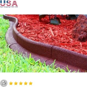 Rubber Landscape Edging No Dig Garden Border Eco Friendly 6 Pack Easy Install US - Picture 1 of 9