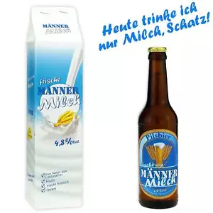 Männermilch 0,33l, alc. 4,8 Vol.-%, Geschenkartikel Pilsbier - Bild 1 von 1