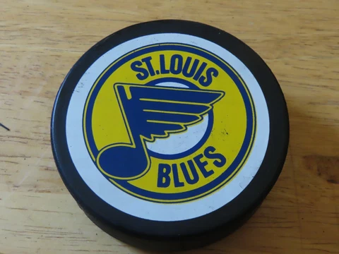 Vintage 1980's ST LOUIS BLUES Viceroy Puck BRETT HULL AL McINNIS SCOTT STEVENS Cover