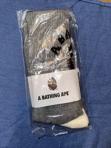 A BATHING APE (BAPE) Calze alla caviglia BAPE Bathing Ape Nuovo Logo Bianco Nero Rosso Unisex Taglia unica