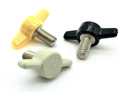 ALLTRADE SUPPLY INC 1/4"- 28 x 1/2" Fine Thread Thumb Screws Tee Head Various Colors & Pack Sizes
