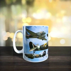 Lancaster Spitfire World War Bomber Planes Ceramic Tea Coffee Cup Mug Xmas Gift - Picture 1 of 4