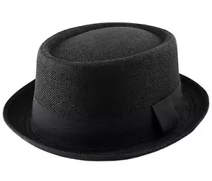 HEISENBERG BREAKING BAD PORK PIE Trilby Porkpie Hat Cap Textured Black - Picture 1 of 1