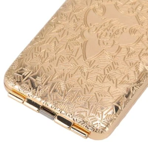 Retro Metal Cigarette Box Three-dimensional Embossed Pattern Three-open Portab - Picture 1 of 12