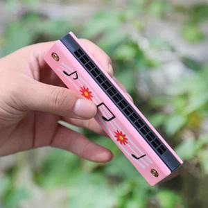 Wooden Harmonica for Kids | 16 Holes | Educational Music Fun | Painted Harmonica - Picture 1 of 24