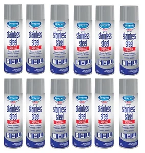 12 Cans Sprayway 15oz Stainless Steel Metal Pro Cleaner & Polish SW148R - Picture 1 of 2