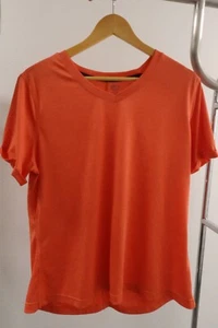 Athletic Works Women's Top XL Flowy Activewear Athleisure V-Neck Stretchy Orange - Picture 1 of 6