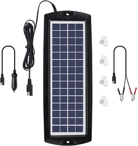 Mantenedor Del Cargador De Bateria Solar 4 W Y 12 V Impermeable Para Coche USA - Picture 1 of 12