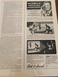 Anuncio vintage de Ernie Haller con cámara Bell & Howell 1941 - Imagen 1 de 1