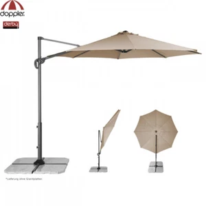 Doppler Derby Ampelschirm Pendelschirm Ravenna Smart 300cm Greige + Ständer - Bild 1 von 12