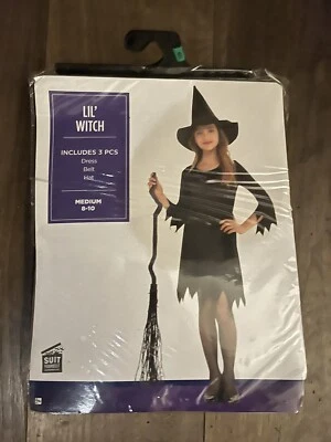 Lil' Witch Girls Costume (Dress Only), Black - Size Medium 8 - 10 - Image 1 of 2