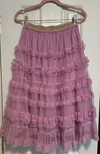 Mini Boden Girls Tulle Skirt Size 11-12 Light Purple Midi Length Elastic waist - Picture 1 of 9