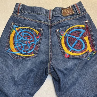 Coogi Jeans Men's Size 32x32 Denim Dark Blue Baggy Jeans Y2K Vintage Embroidered - Image 1 of 4