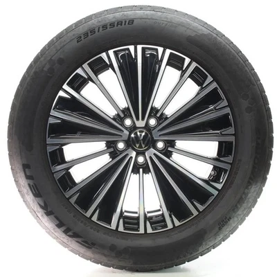 VW Tiguan CT1 Winterräder Napoli Schwarz Glanz Falken 235/55R18 DOT24 571601025K - Bild 1 von 4