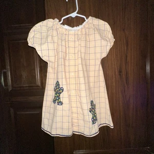 Girls Size 10 Homemade Peach Baby Doll Short Sleeve Shirt Top - Picture 1 of 6