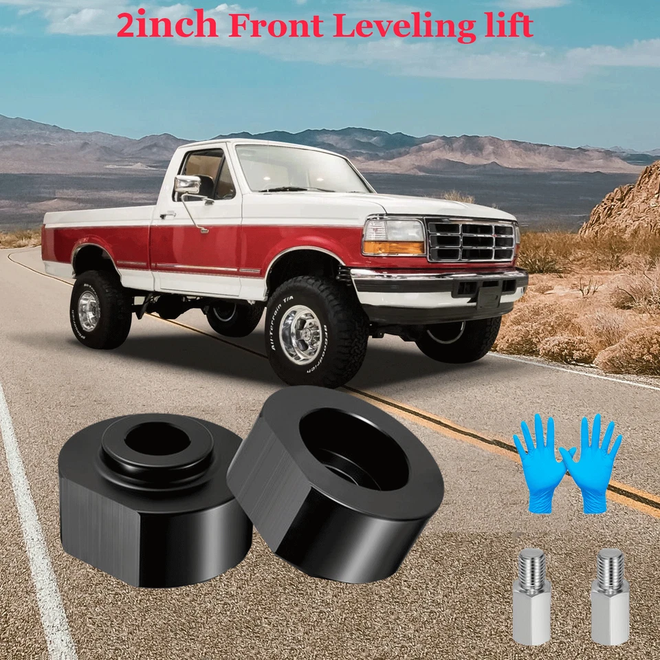 Kit elevador nivelador delantero negro de 2 pulgadas altura de bloque para Ford F-350 Super 1999-2003 Foto 1 de 4