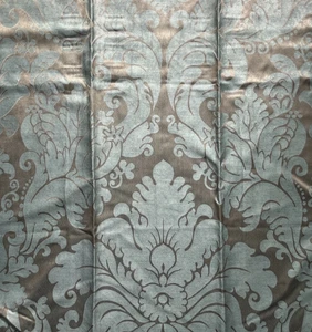 Bassanio Damask Faded Patina Italy  Designer  Fabric Remnant 24"x24" - Picture 1 of 2