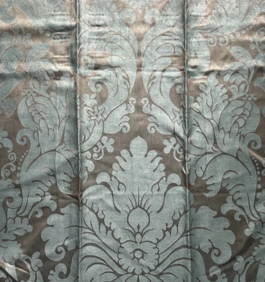 Bassanio Damask Faded Patina Italy  Designer  Fabric Remnant 24"x24" - Image 1 of 2