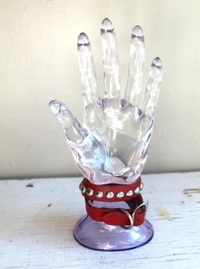 Collare cane 17 in classico vintage anni 50 pelle rossa tono argento cupola fibbia borchiata - Foto 1 di 9