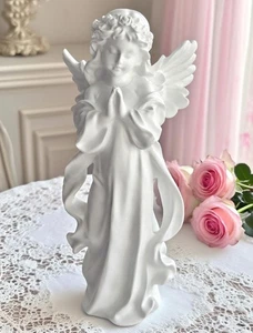 Vintage Engel Statue Skulpturen, süßes Mädchen weiß Vanille Mädchen sauberes Mädchen Roo... - Bild 1 von 7