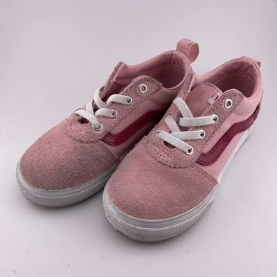 Zapatillas bajas Vans Off The Wall EE. UU. para niños pequeños talla 10 rosa gamuza/lona Foto 1 de 4