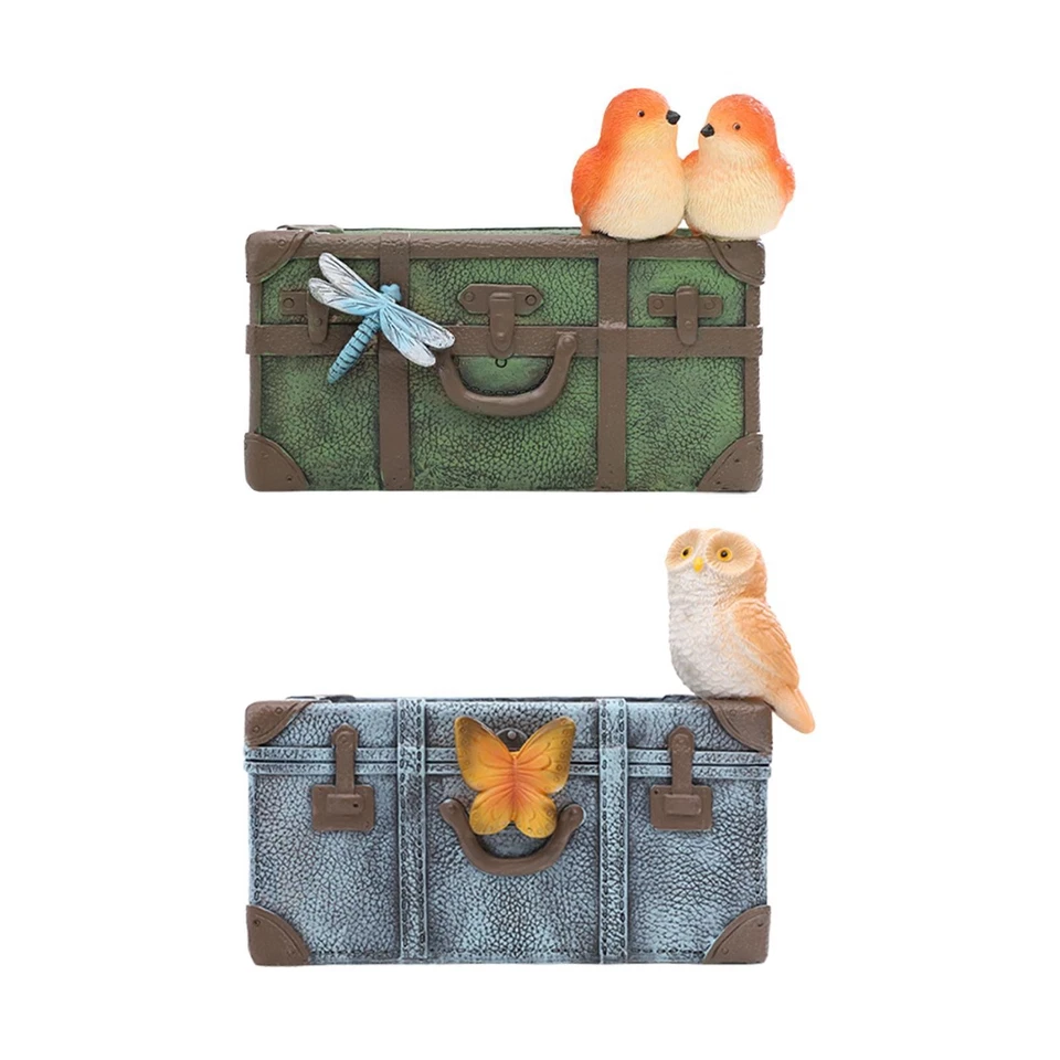 Resin Plant Pot Bonsai Plant Holder Green Container Miniature Fairy Garden - Image 1 of 1