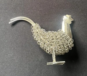 Metal Cockerel Sculpture Rooster Chicken Wire Home Garden Decor - Picture 1 of 8