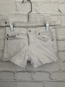 Lucky Brand RILEY White Denim Shorts Rolled Cuff STRETCH Adj Waist Girl's 6X - Picture 1 of 9
